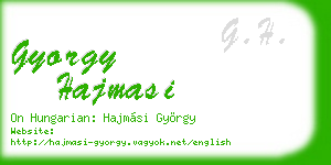 gyorgy hajmasi business card