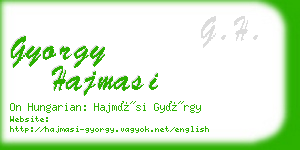 gyorgy hajmasi business card